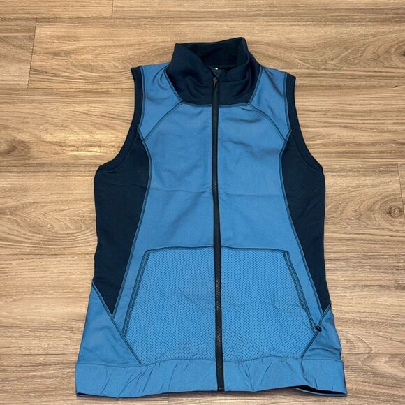 Lululemon Size 8 Blue Lets Get Visible Reflective Training Vest Teal - Picture 1 of 3